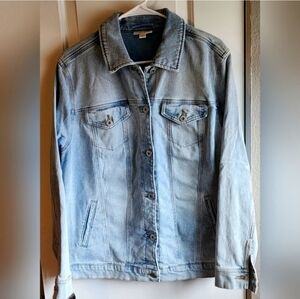 NWT Light Blue Denim Style & Co Jacket Size LG